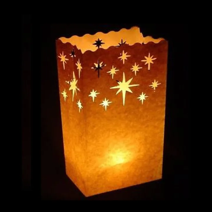 10 x Lantern Bags Tealight Wedding Party Decoration Bag - Starry Night