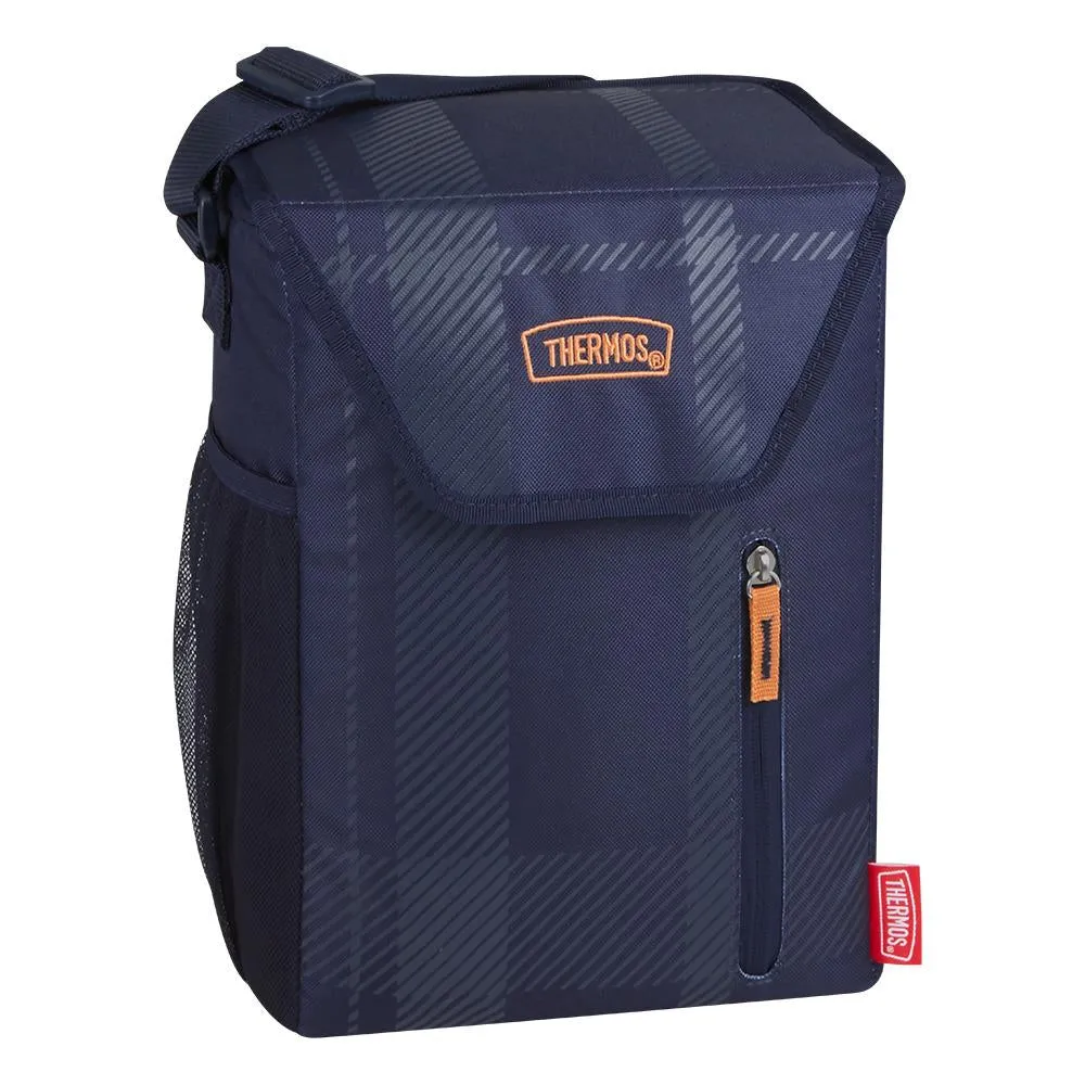 12 CAN COOLER NAVY PLAID