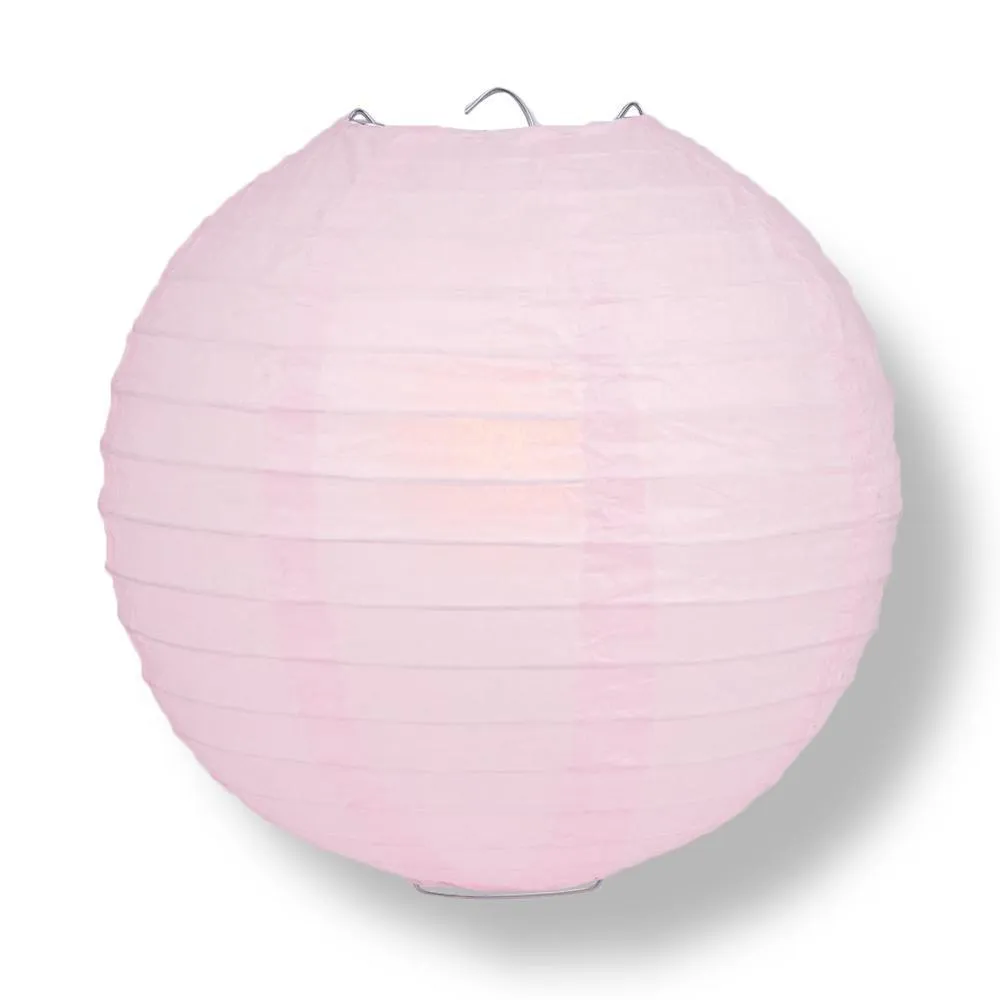 12-Pack of 8 Inch Multicolor Even Ribbing Paper Lanterns Party Pack