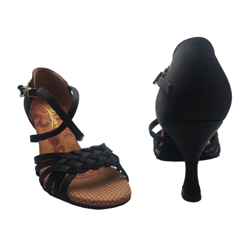 A  Dance Braided Sandal Black