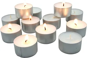 BiTNiX Universal Smokeless Premium Wax Tea Light Candles 9 Hours Burning time for Home Decoration, Bedroom,Diwali,Christmas, Birthday Decoration (White) (60)