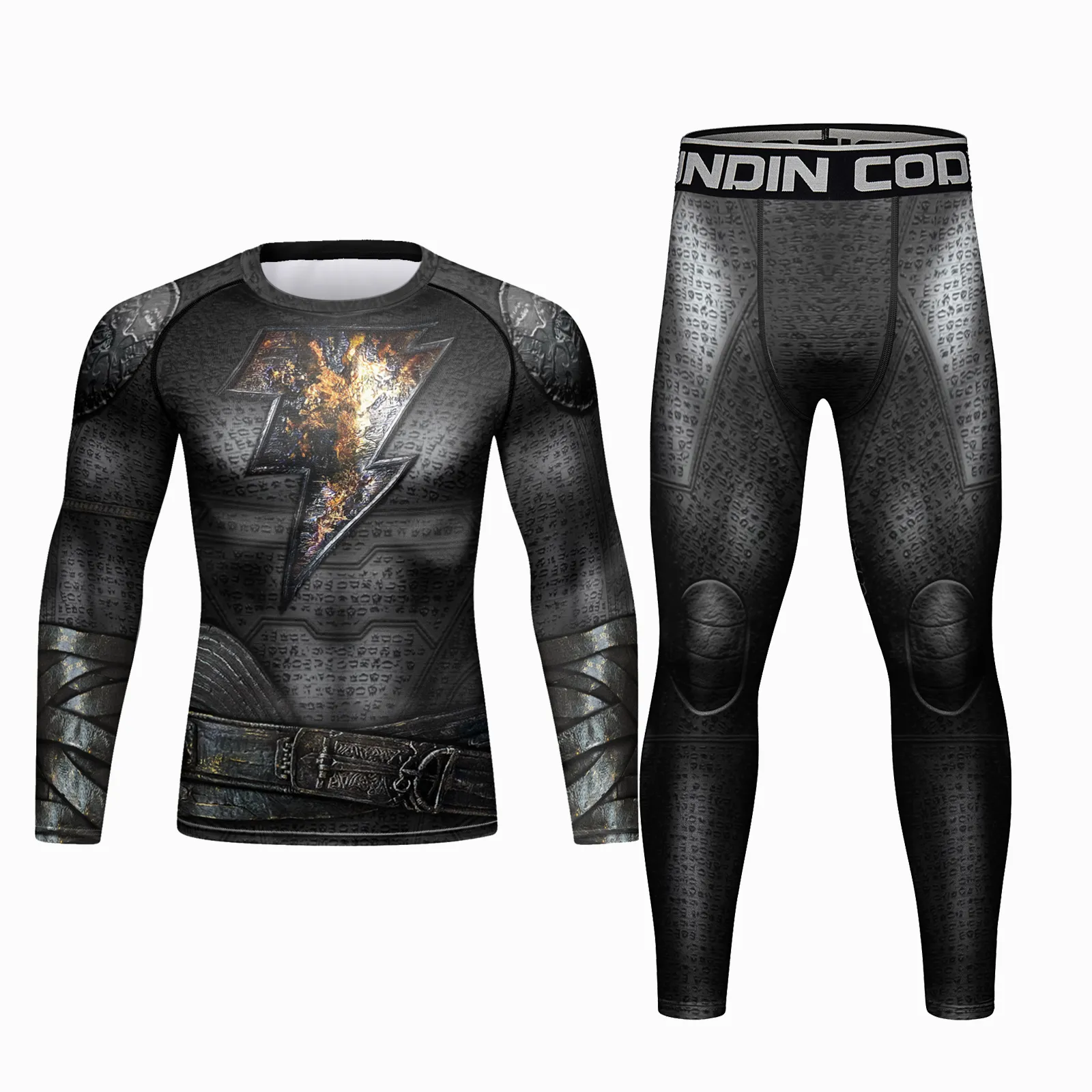 Black Adam Elite Three Piece Compression Rashguard Set