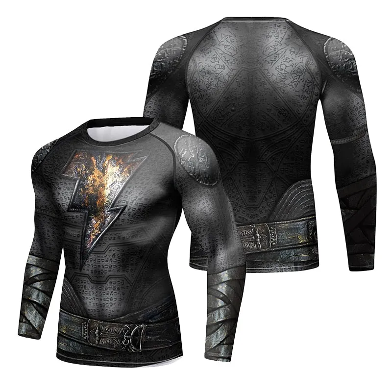 Black Adam Elite Three Piece Compression Rashguard Set