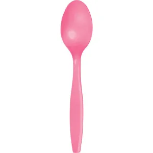 Bulk Candy Pink Plastic Spoons (288 per Case)