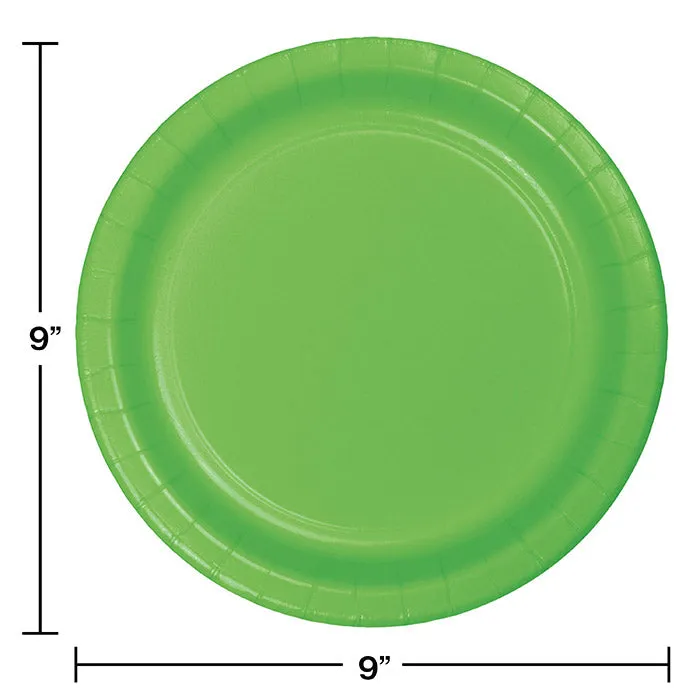 Bulk Fresh Lime Sturdy Style Paper Banquet Plates 10.25 inch (240 per Case)