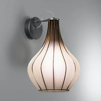 Elegant Modern Handblown Wall Lantern In 4 Delicate Murano Glass Finishes