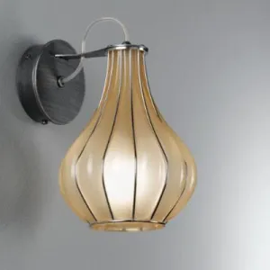 Elegant Modern Handblown Wall Lantern In 4 Delicate Murano Glass Finishes