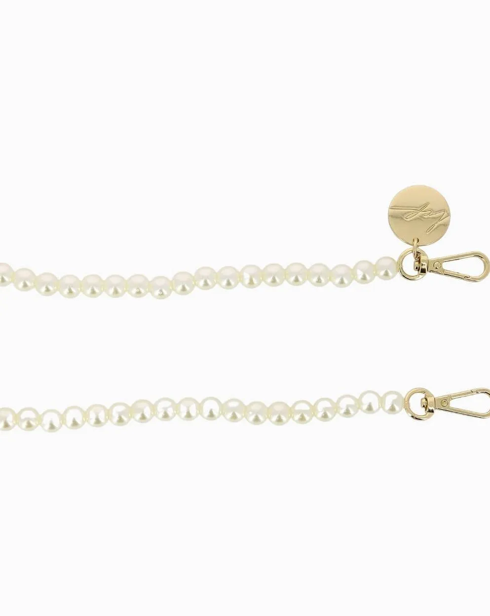 Faux Pearl Phone Strap | White