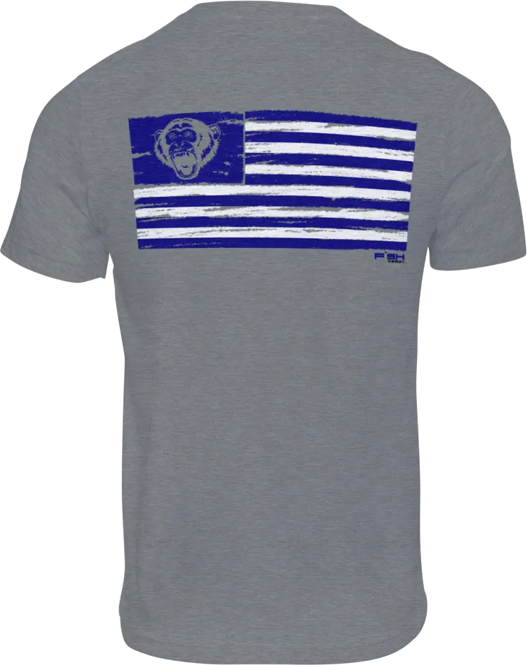 Fish Monkey Chalk Flag T-Shirt