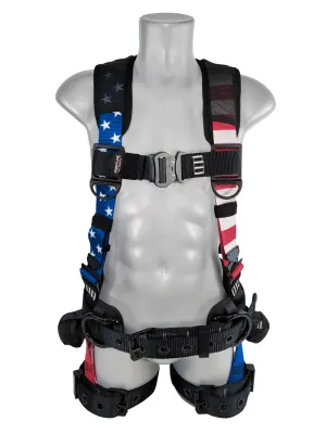 Frontline 110CTB-AM American Style Full Body Harness with Aluminum Hardware and Suspension Trauma Straps M/L