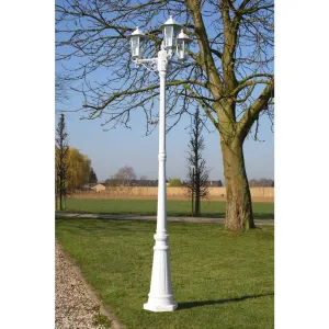 Garden Lamp Post White 215 cm