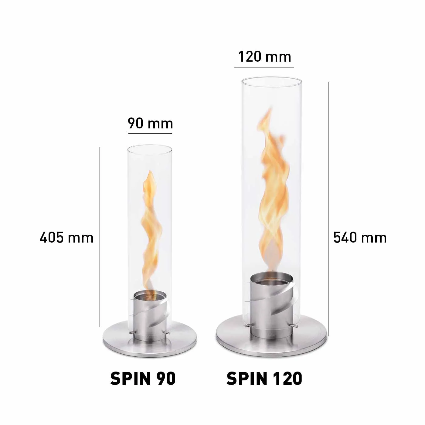 Höfats SPIN 120 Table-Top Fire in Silver