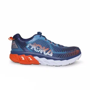 Hoka Arahi Medieval Blue/Red Orange Running Shoes