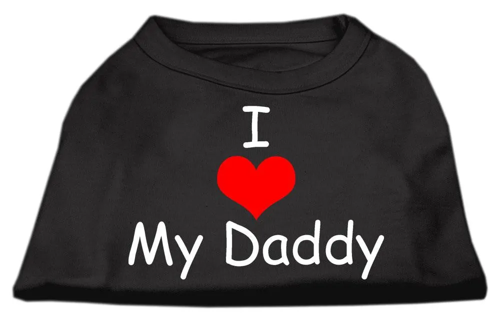 I Love My Daddy Screen Print Shirts Black  XL (16)