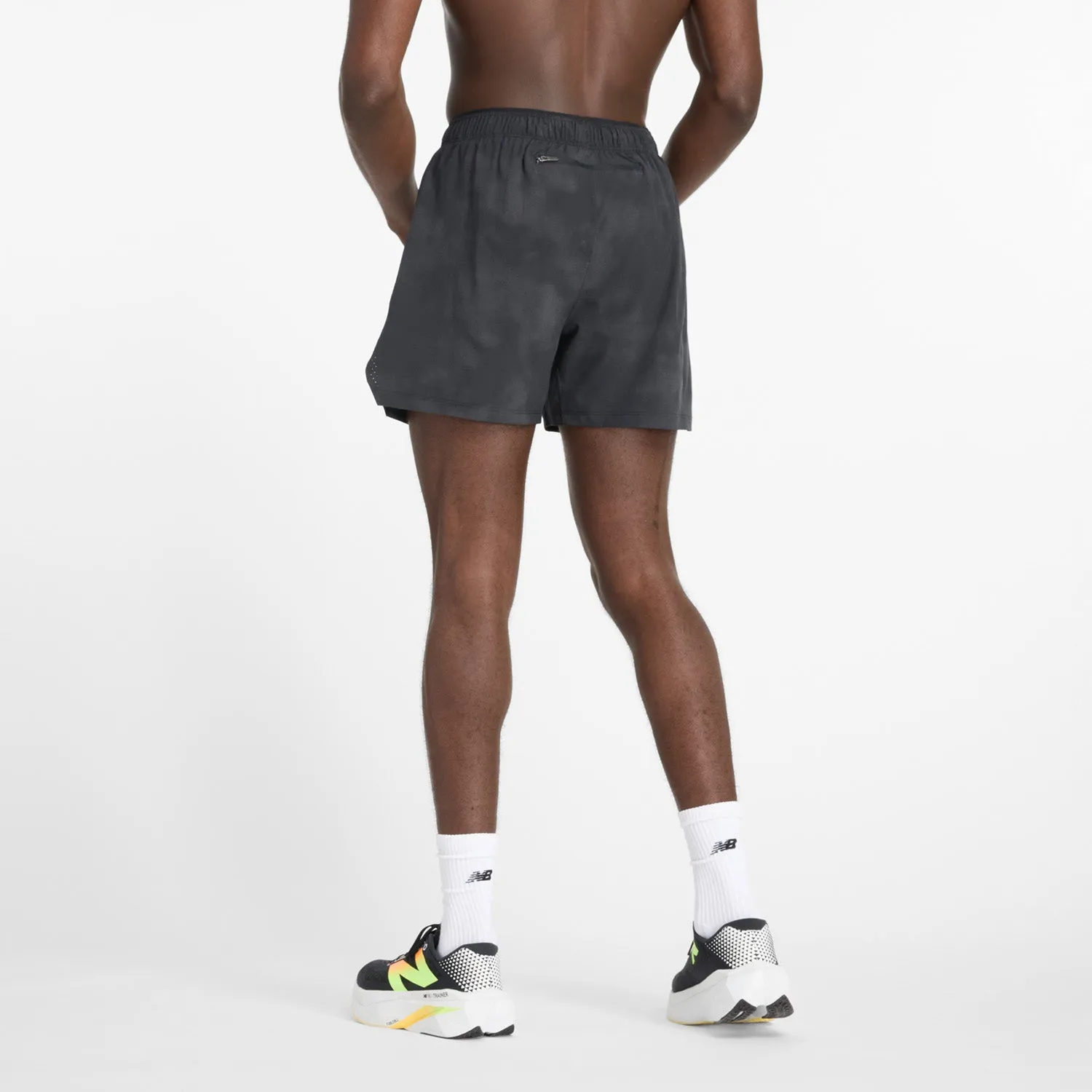 MEN'S RC REFLECTIVE SHORT 5" - BLACK MULTI