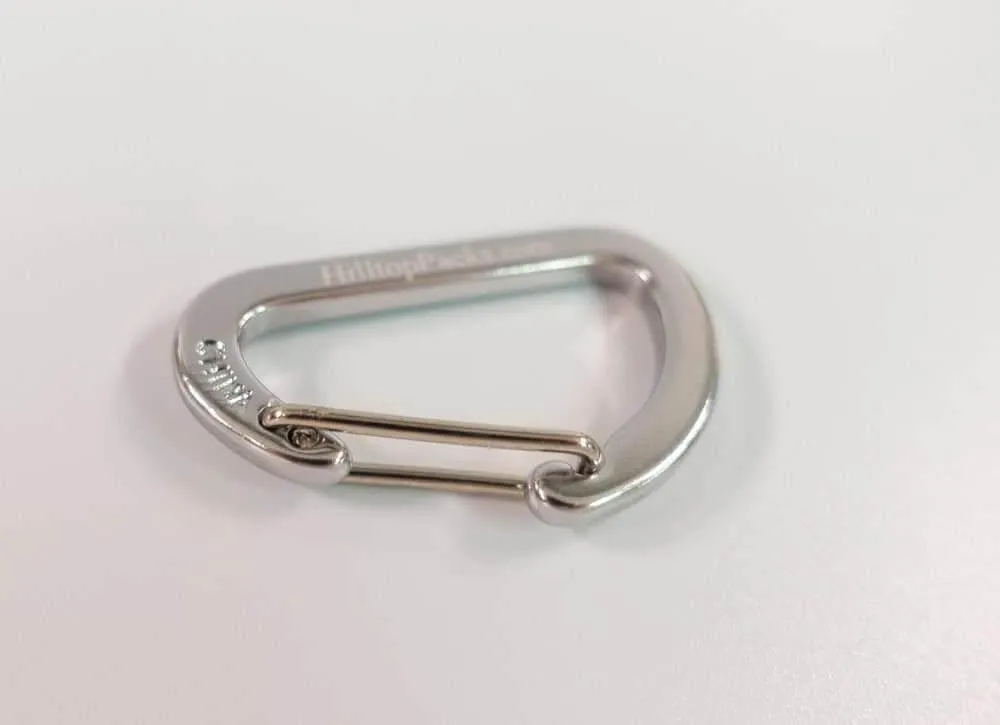 Micro Carabiners (4pk) 1.6" Strong Wire Gate Closure Ultralight