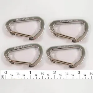 Micro Carabiners (4pk) 1.6" Strong Wire Gate Closure Ultralight