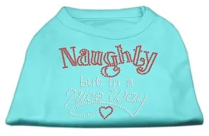 Naughty But Nice Rhinestone Shirts Aqua XXL (18)