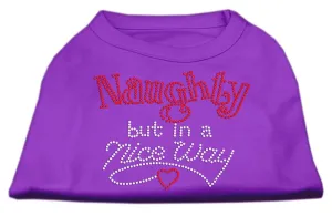 Naughty But Nice Rhinestone Shirts Purple S (10)