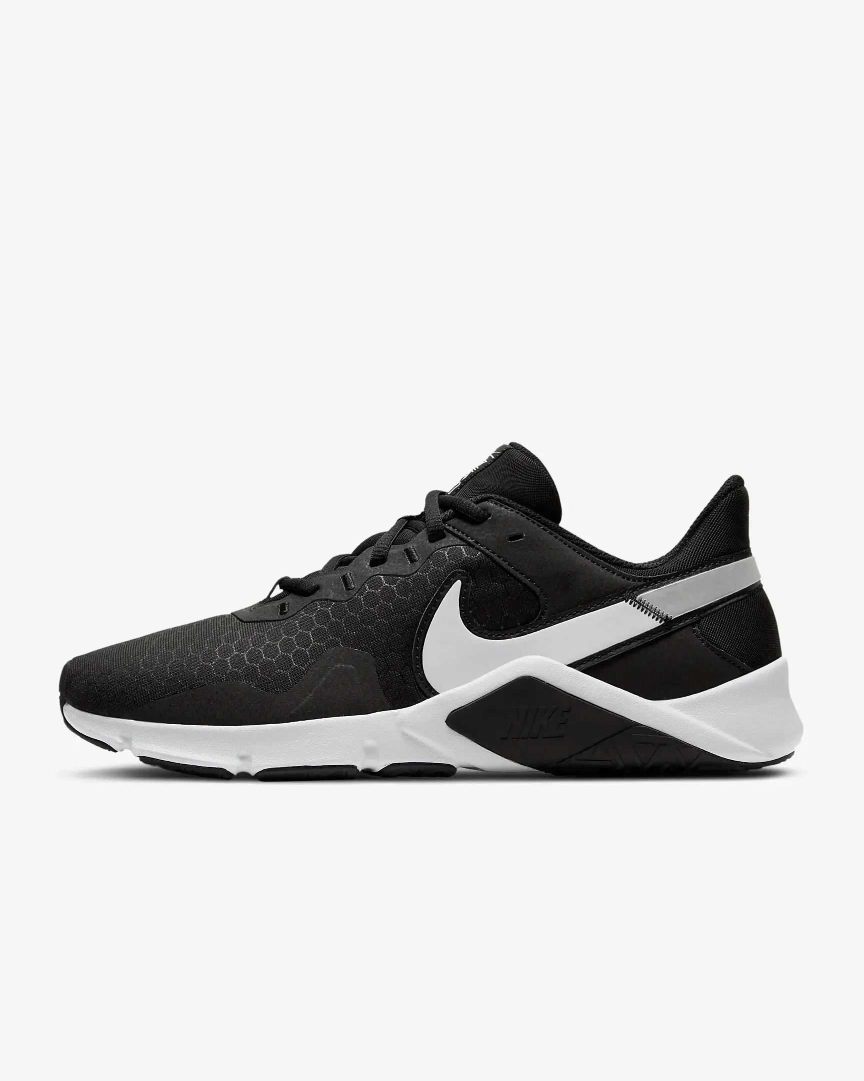 Nike Men's Legend Essential 2 Shoes - Black / Metallic Silver / White