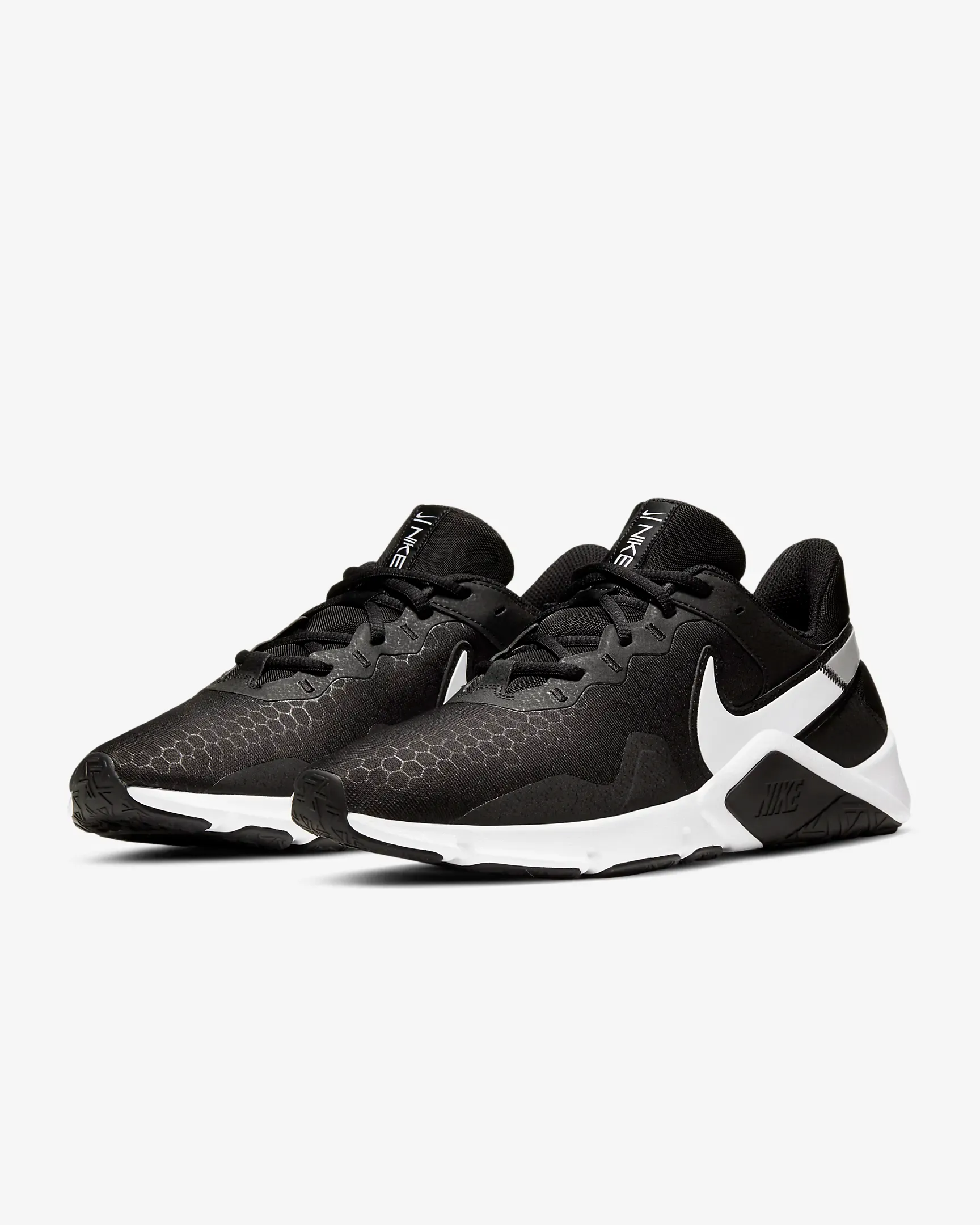 Nike Men's Legend Essential 2 Shoes - Black / Metallic Silver / White