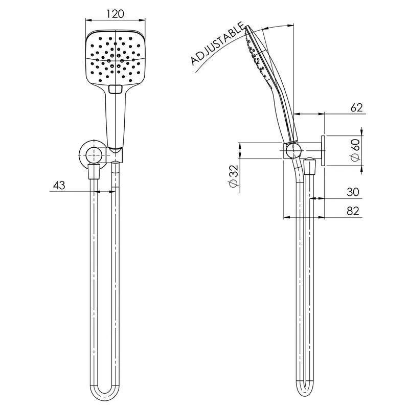 Phoenix Rush Hand Shower - Chrome