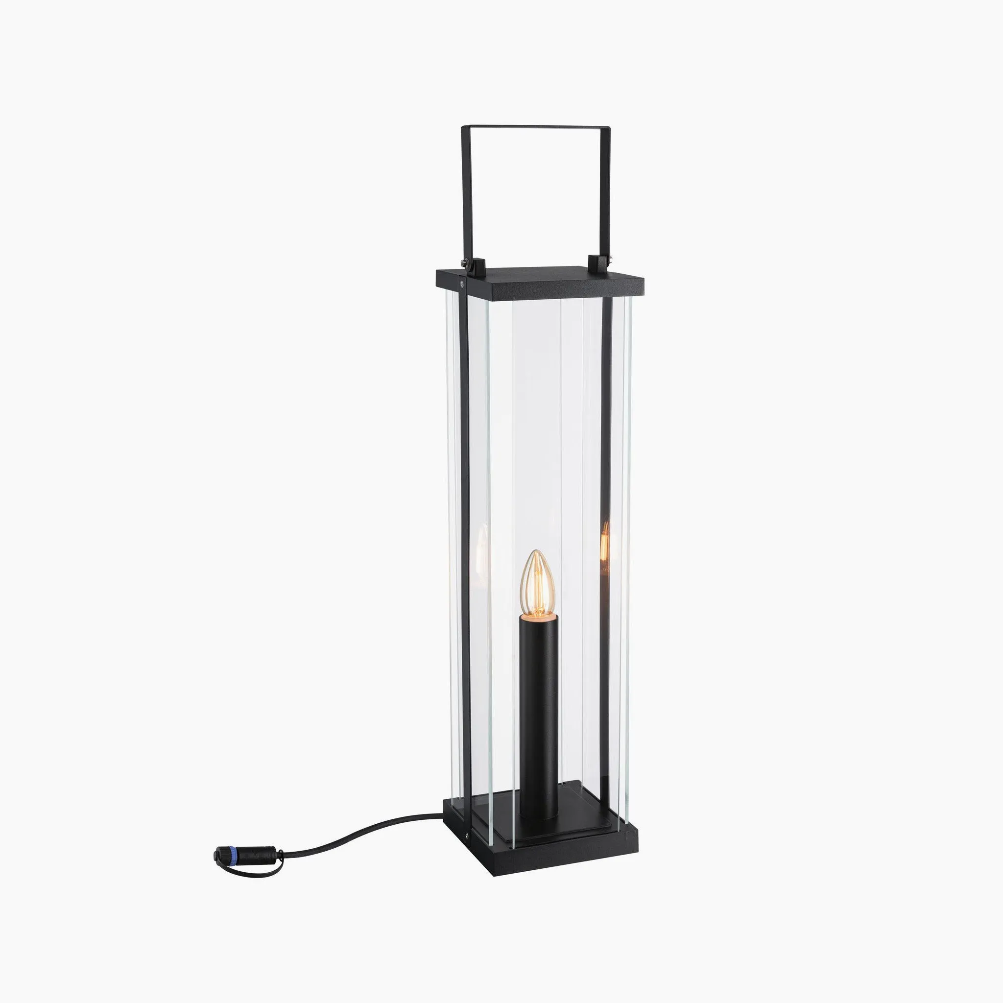 Plug & Shine Outdoor 2W LED Large Classic Single Lantern in Anthracite