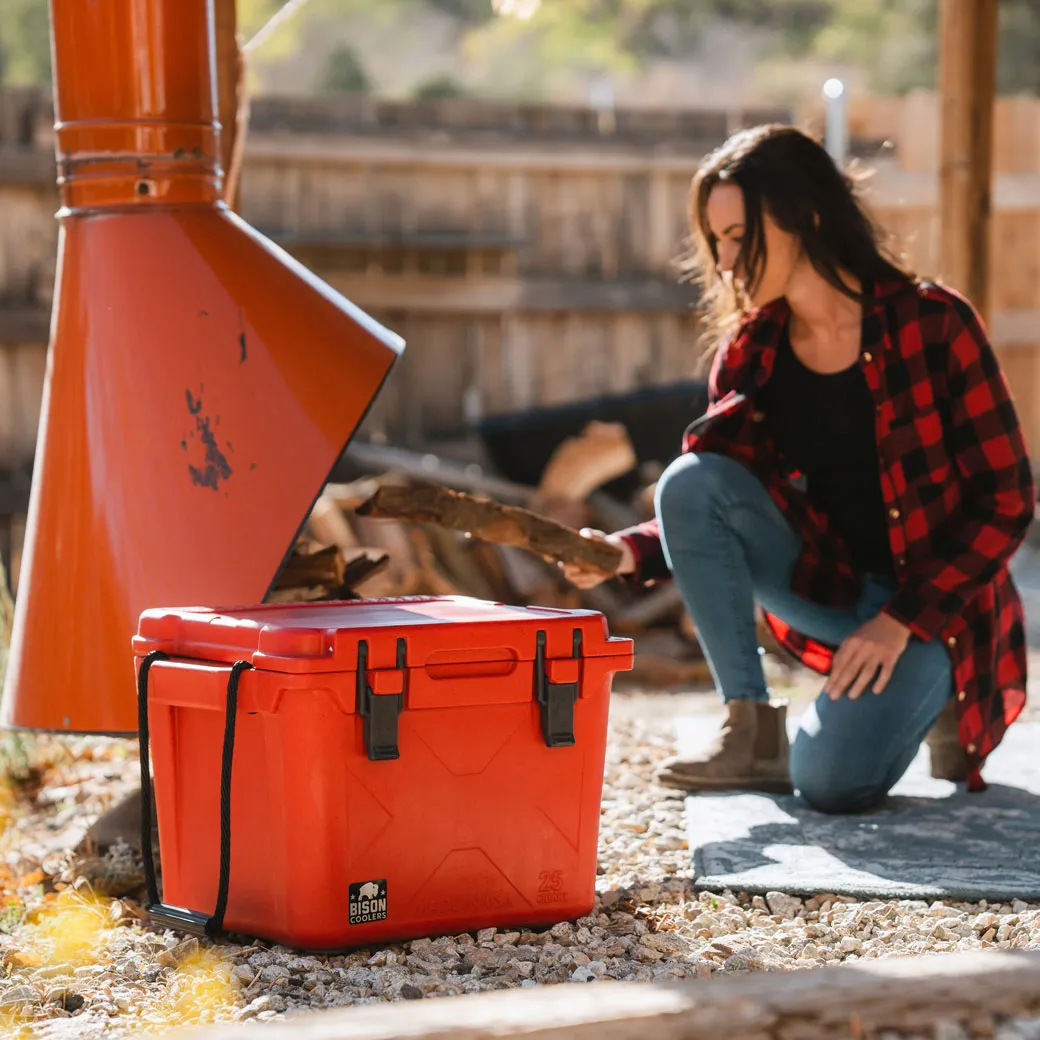 Red 25 QT Bison Cooler