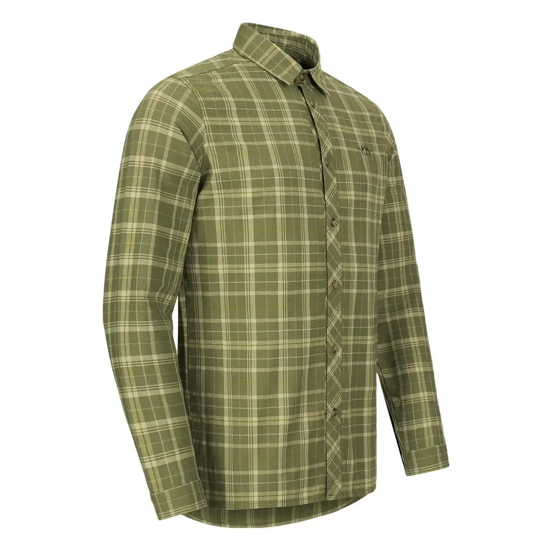 TF Shirt 20 - Olive/Beige Checked by Blaser