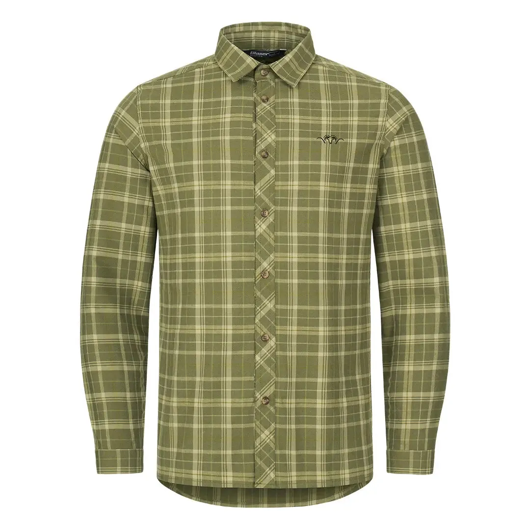 TF Shirt 20 - Olive/Beige Checked by Blaser