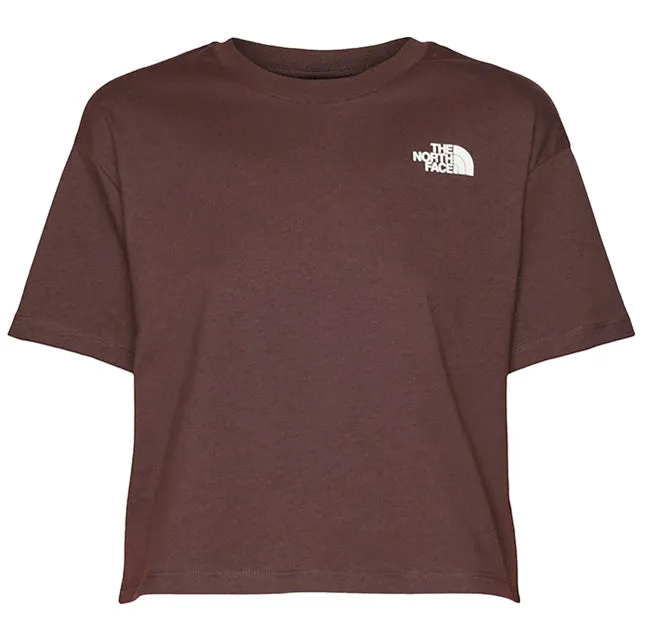 The North Face Womens Nuptse Face T Shirt Coal Brown