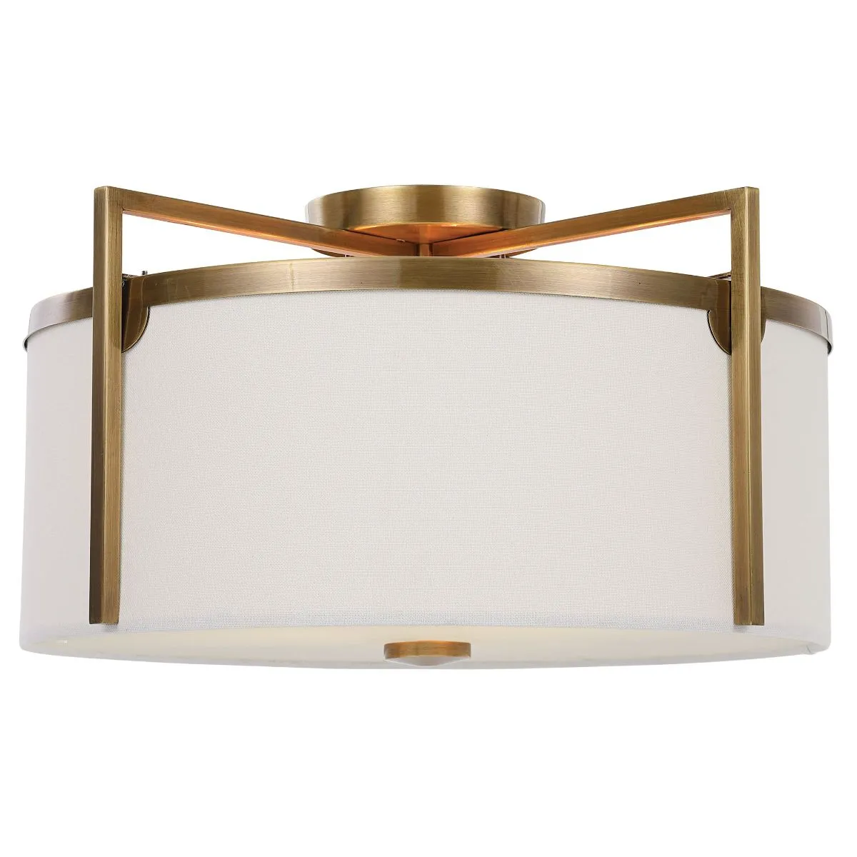 Uttermost Colfax Brass 3 Light Semi Flush