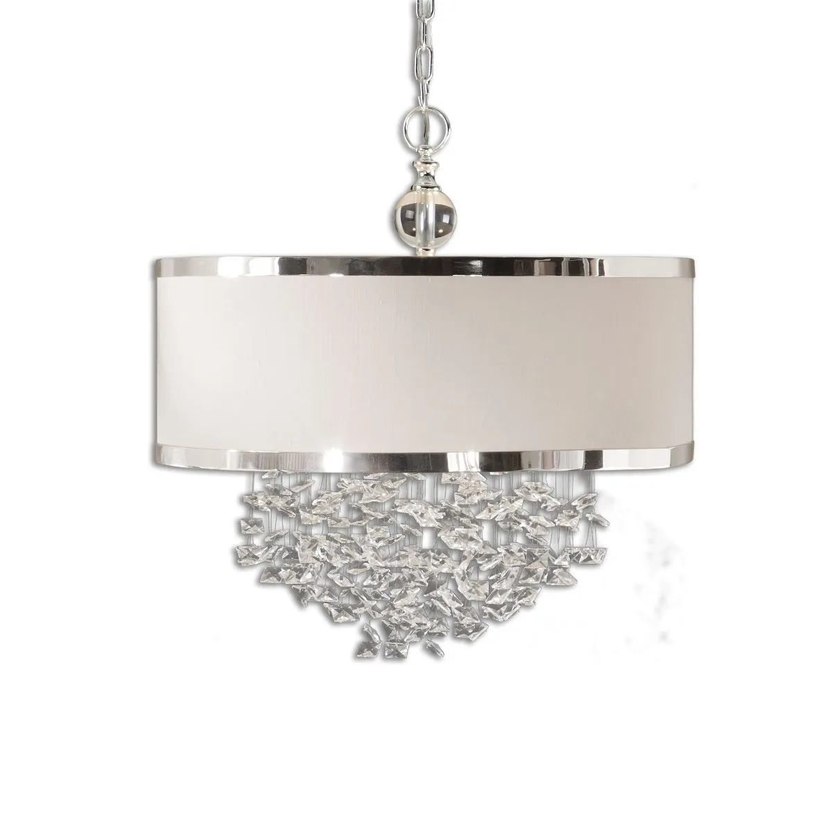 Uttermost Fascination 3 Light Silken Drum Pendant