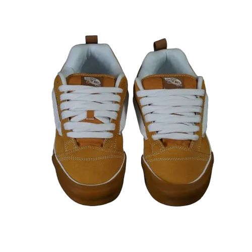 Vans Men's Knu Skool Shoes - Honey Yellow / White