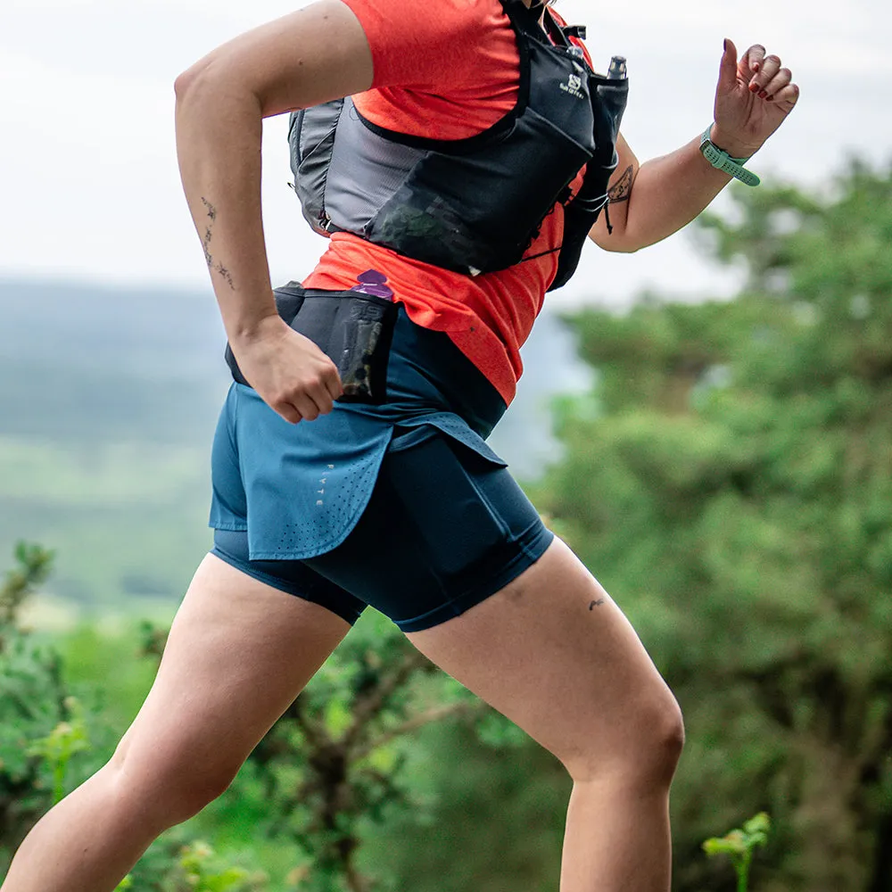 Womens Tern 2-In-1 Trail Shorts (Petrol)